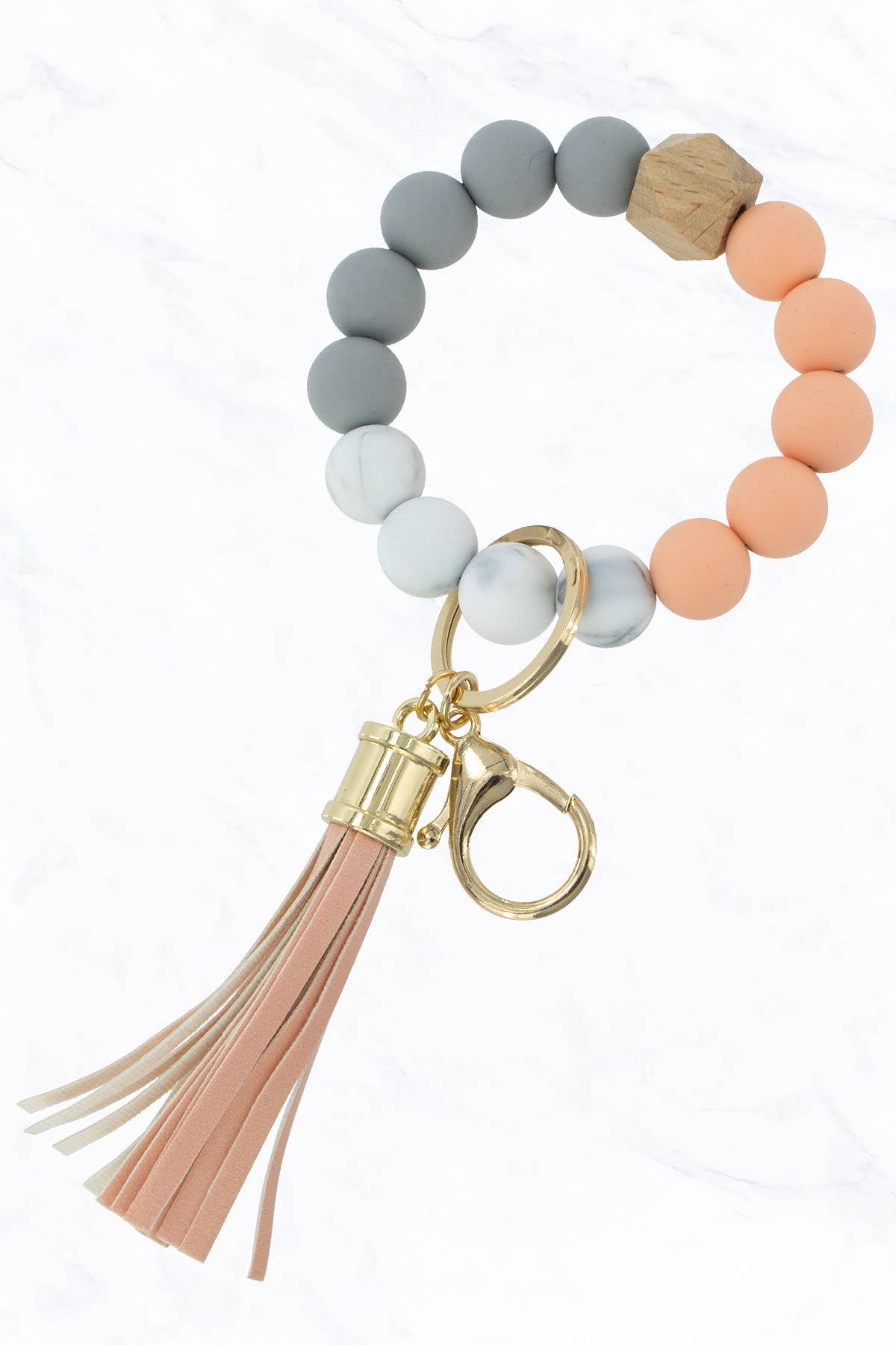 Suzie Q USA - Vente Porte-clés – femme - Porte-clés anneau avec perles en silicone colorées15