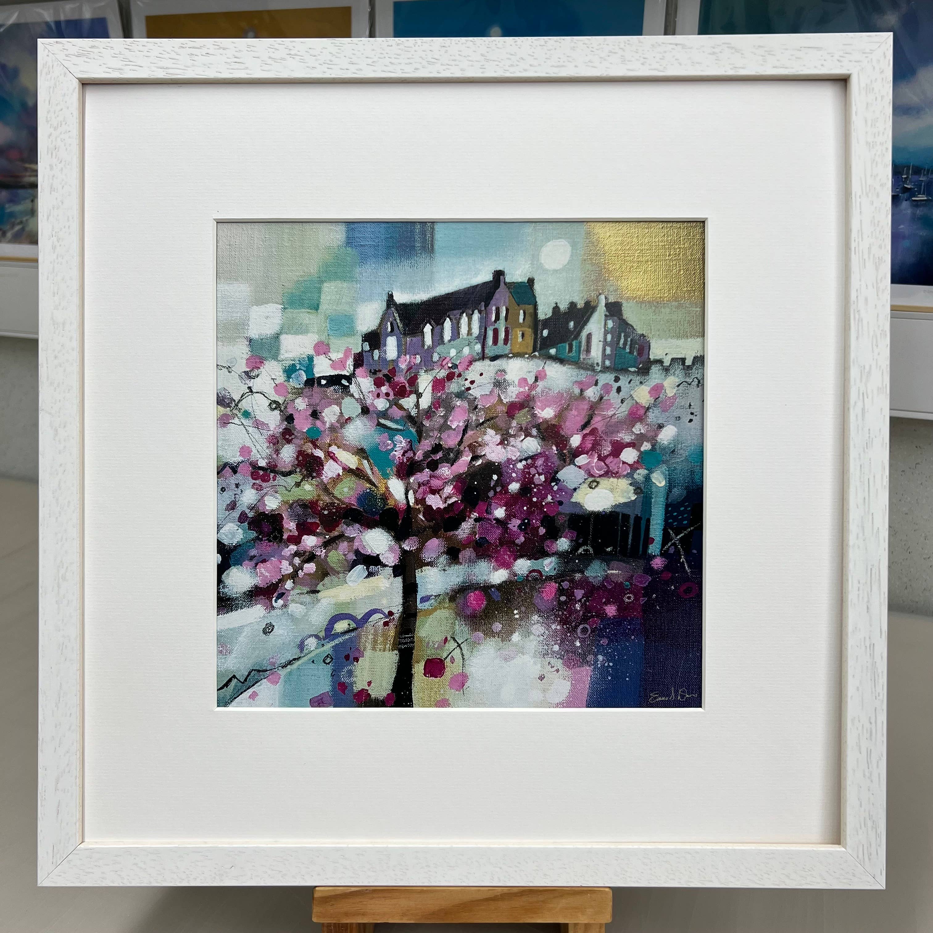 Emma S Davis Artist – Impressão artística por atacado – 'Flores na Princes Street, Edimburgo' - Impressão de Edição Aberta4