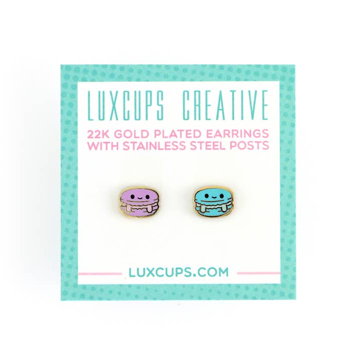LuxCups Creative - Wholesale Stud/Post Earrings - Macaron Earrings