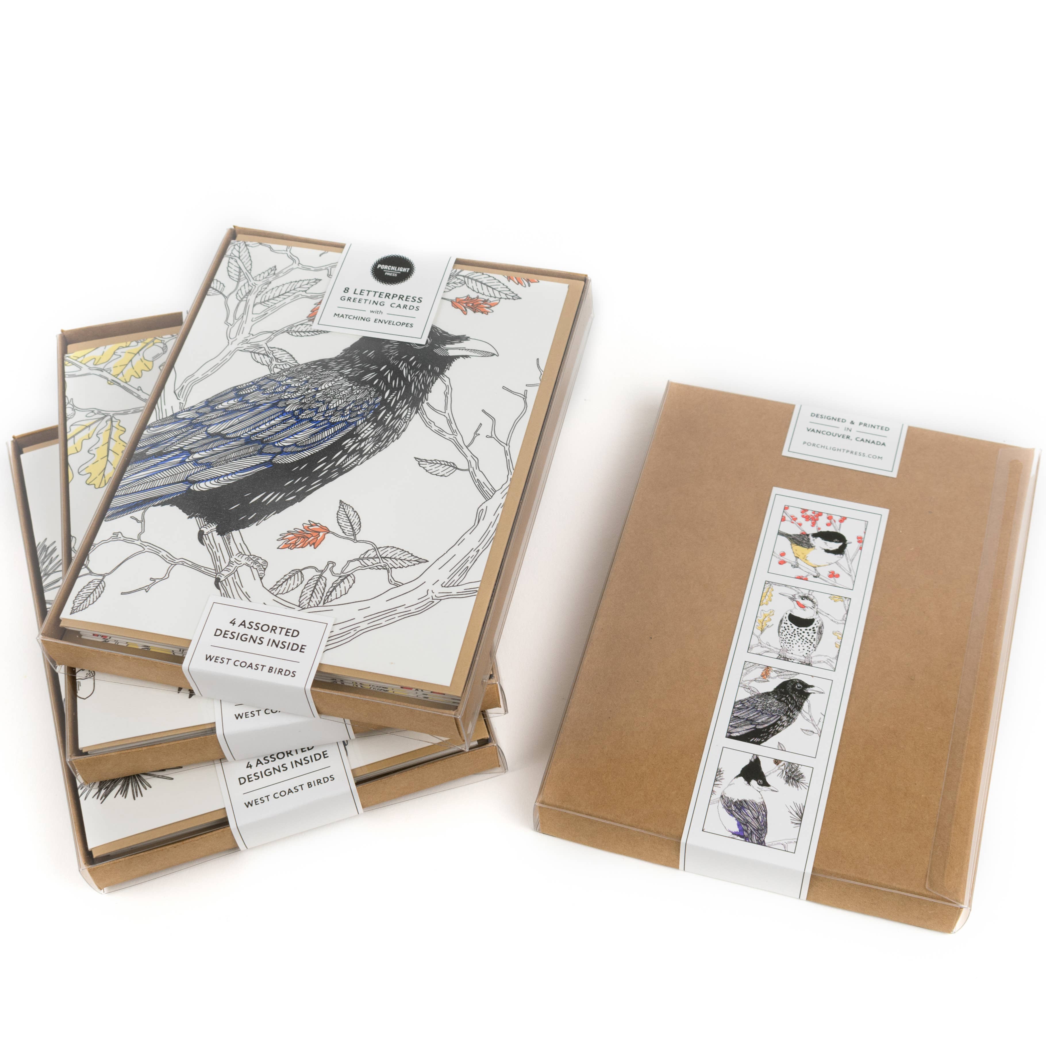 Porchlight Press Letterpress – wholesale Everyday greeting card – Black-capped Chickadee Card8