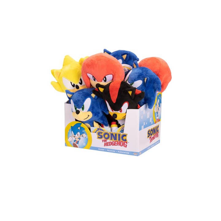 License 2 Play Toys - Wholesale Stuffed/Plush Toy - Kids & Baby - Sonic Basic Plush in 8pc Counter Display