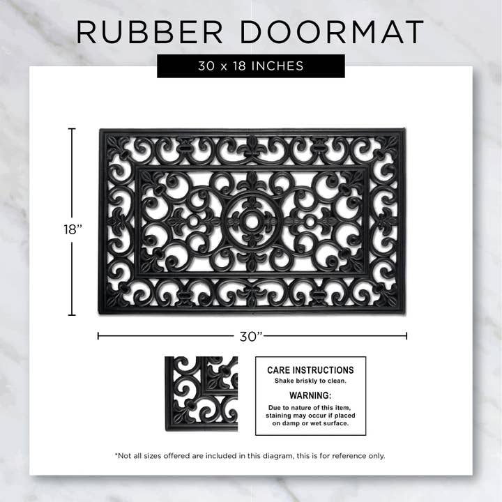 Welcome Home Unbeatable Deals - Wholesale Door Mat - Sun Scroll Rubber Doormat2