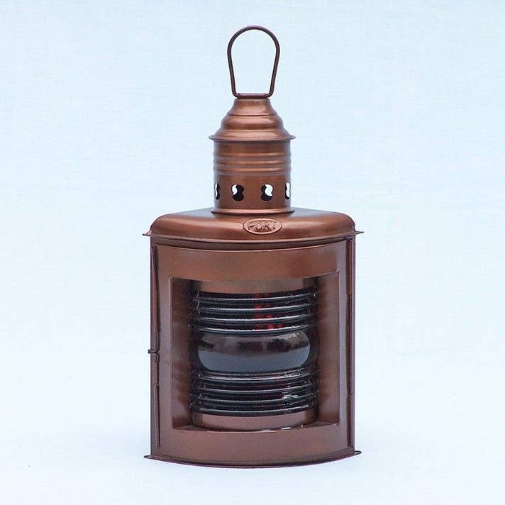 Hampton Ironworks - Wholesale Lantaarn - Antieke koperen poort en stuurboord olielamp 12"”