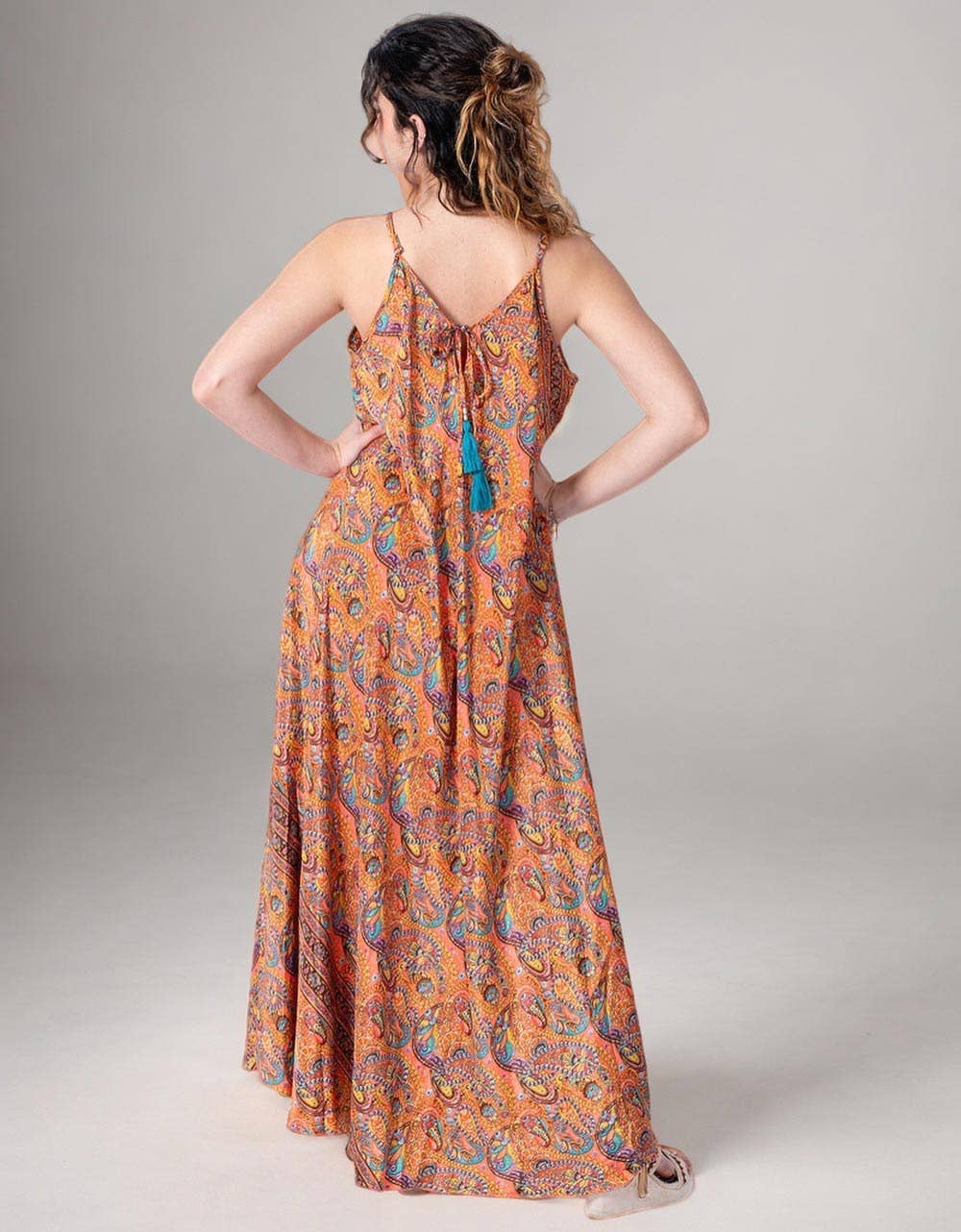 Orange KM2027A - Wide Long Dress for wholesale on Faire2