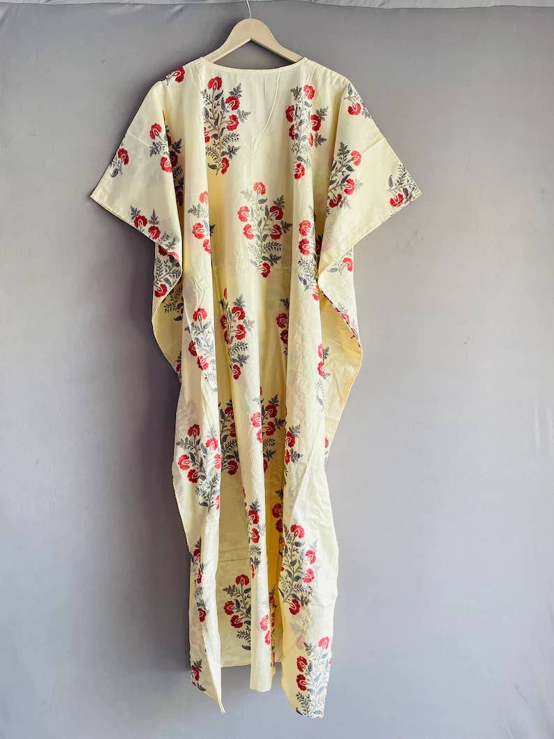 bhavnas boutique - Wholesale Kaftan - Women's - Floral Print Women Kaftan long maxi Gown nightwear2