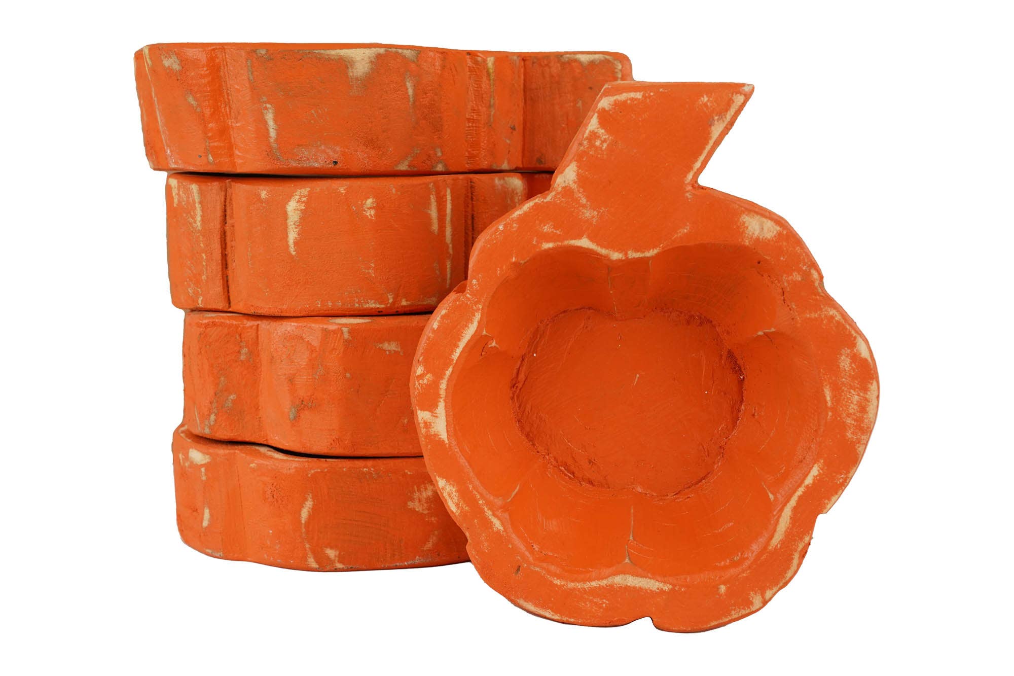 My Amigos Imports - Wholesale Candle Holder - Pumpkin-Small-Candle Ready-Original Design-6x8 inches20