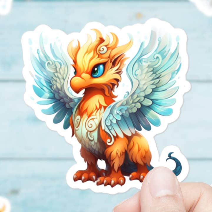Autocollant Griffin - Créature mythique pour la vente par Mystical Clarity