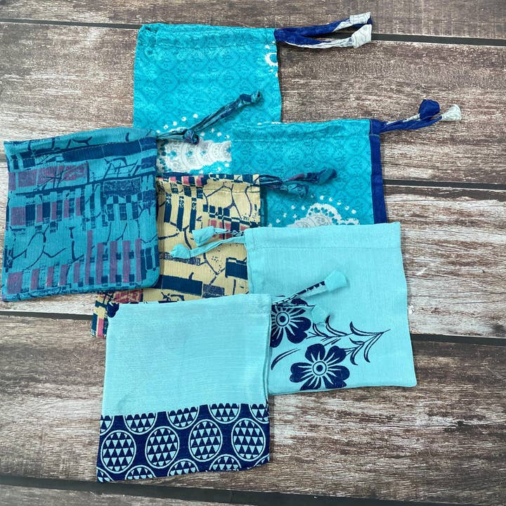 House of Kraft - Wholesale Gift Bag Set/Pack - Gift Pouches | Upcycled Silk Pouch | Pack Silk Gift Pouch62