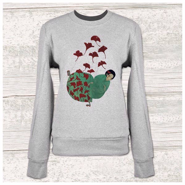 Geisha Women's Crew Neck Sweatshirt for wholesale by Collecteeve