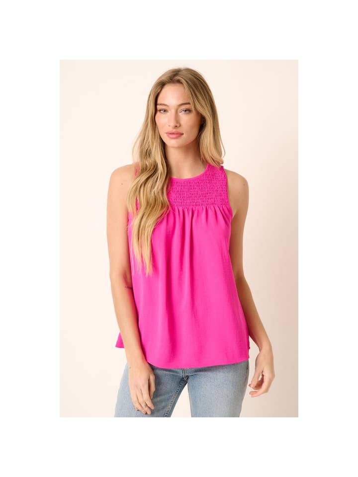 mittoshop - Wholesale Blouse - Women's - AIRFLOW SMOCKED YOKE SLEEVELESS BLOUSE2