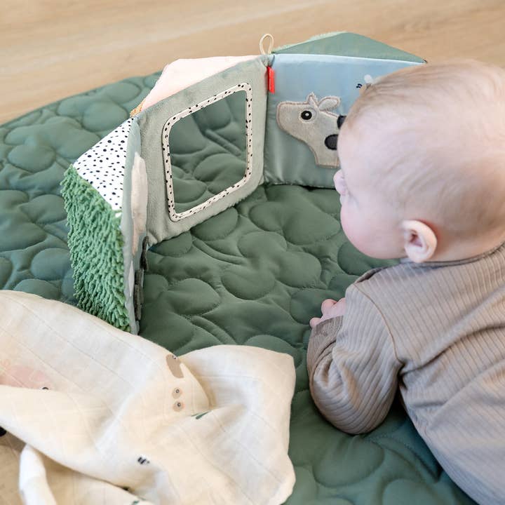 Done by Deer - Wholesale Crinkle Tag Toy - Baby - Fold-out sensory mirror Tiny farm Colour mix3