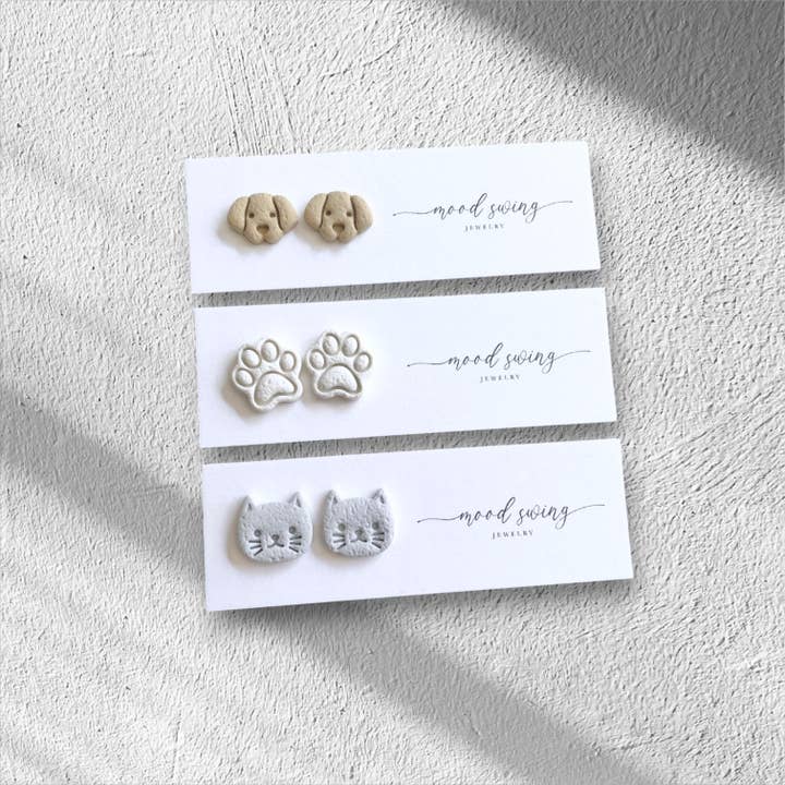 Pet Collection | Polymer Clay Studs for wholesale by Mood Swing Jewelry
