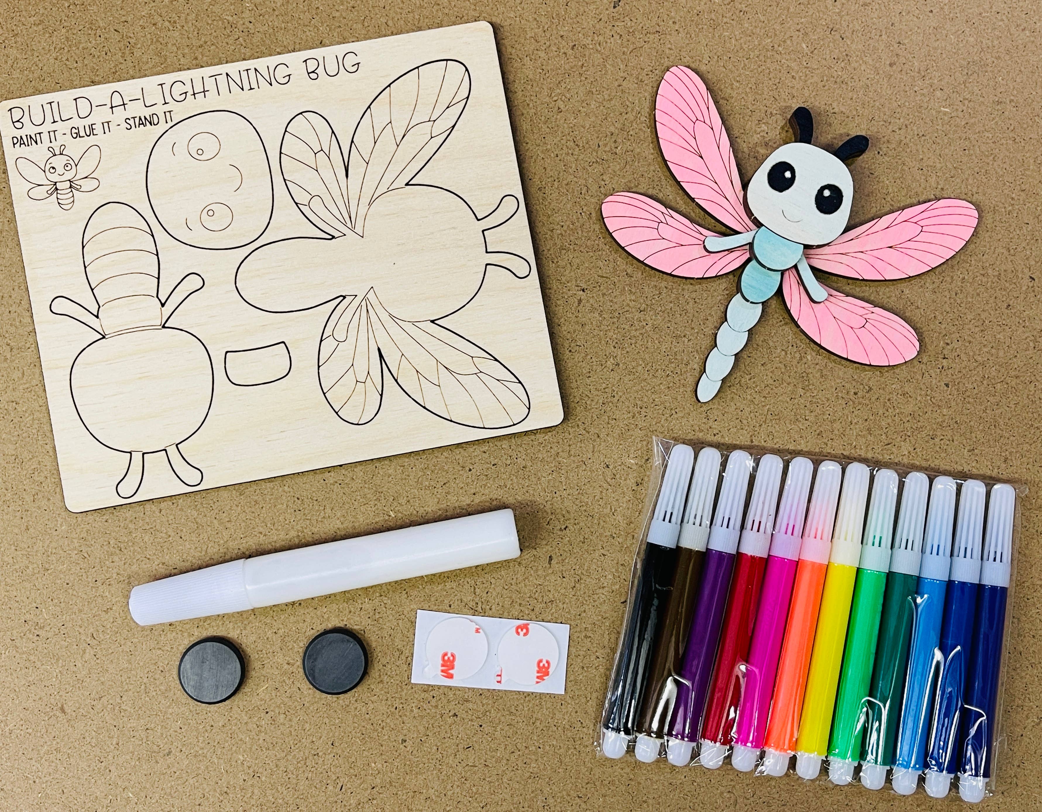 Pheasant & Needham Home Decor & Crafts - Wholesale DIY Craft Kit - DIY Dragonfly Magnet Kit CRAFT KIT BUGS6