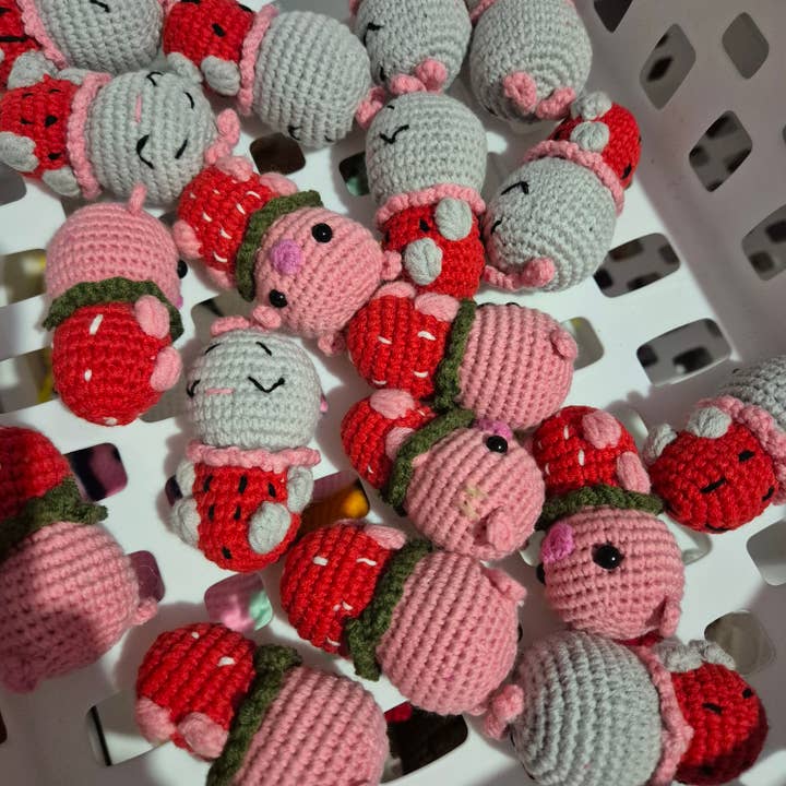 Colección de Animales de Fresa de Ganchillo Hecho a Mano para venta al por mayor de despinacrafting