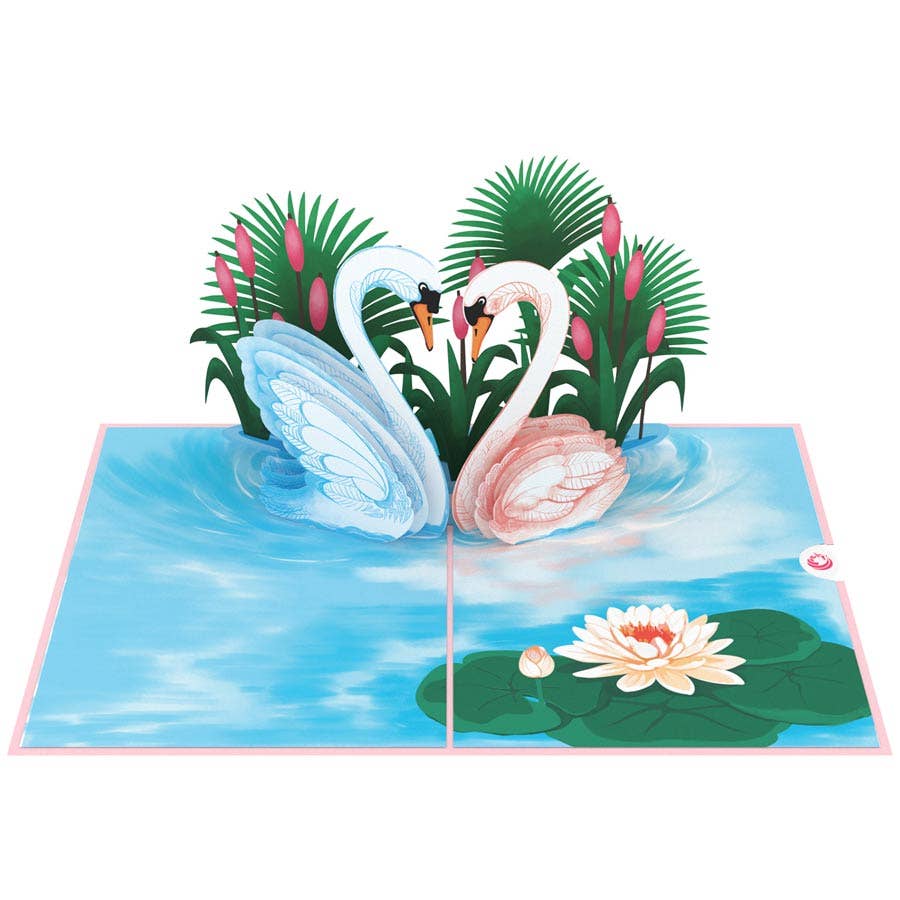 Unipop Cards, LLC - Wholesale Love Card - Pop up card - Swan Love - Valentine pop up card, Love cards1