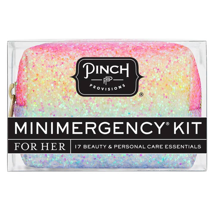 Kit de secours minimergency paillettes arc-en-ciel pour la vente par Pinch Provisions