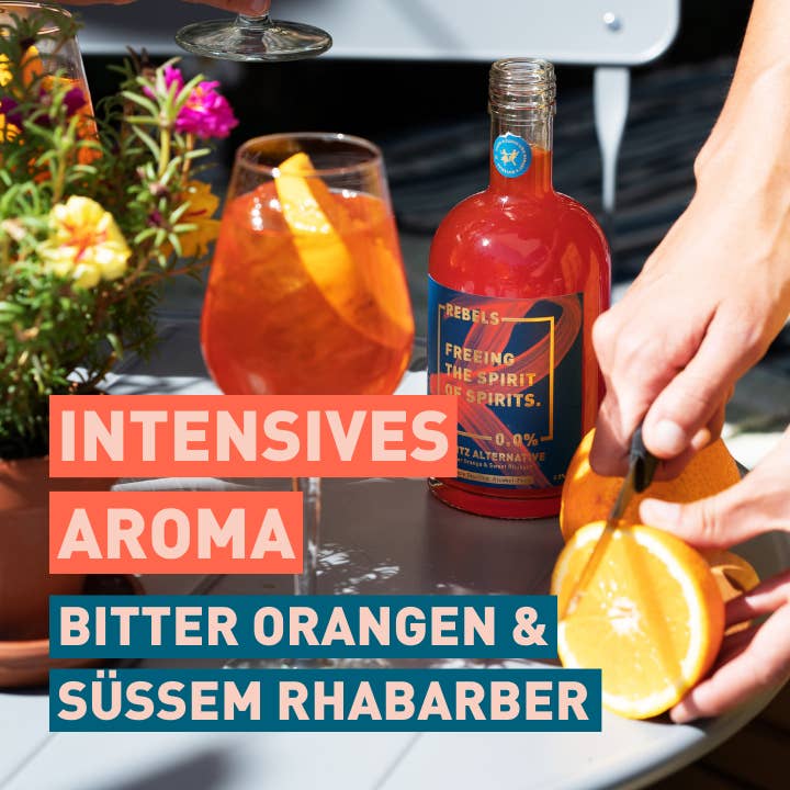 REBELS 0.0% - Wholesale Non-Alcoholic Aperitif/Mocktail - DOLCE SPRITZ/alcohol-free Aperol/Spritz/0.0%