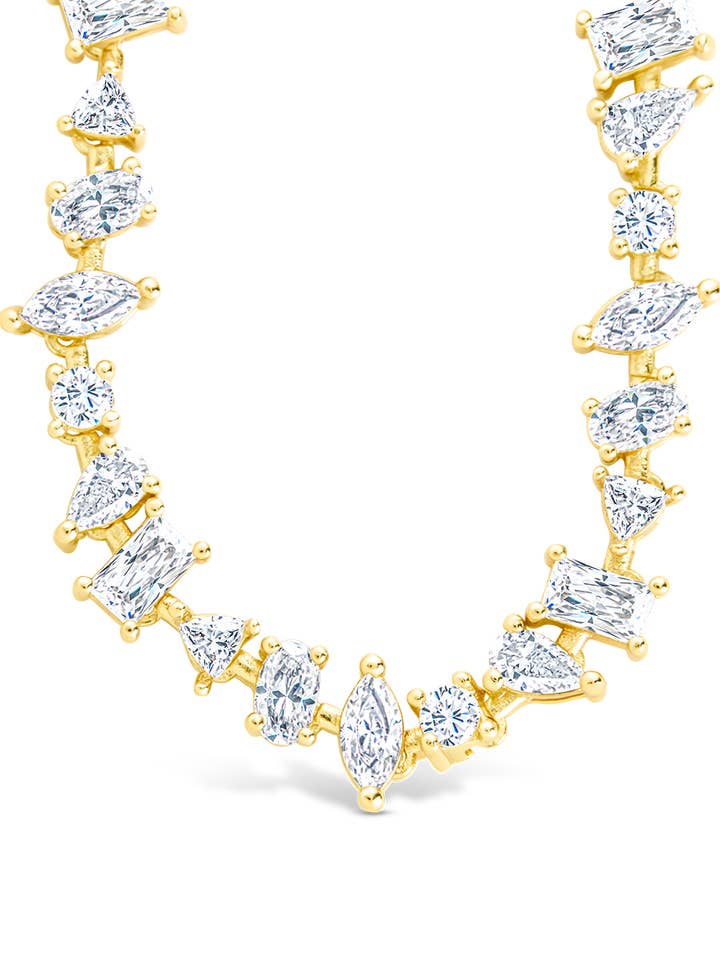 Collier de tennis ajustable CZ Ellery pour la vente par Sterling Forever