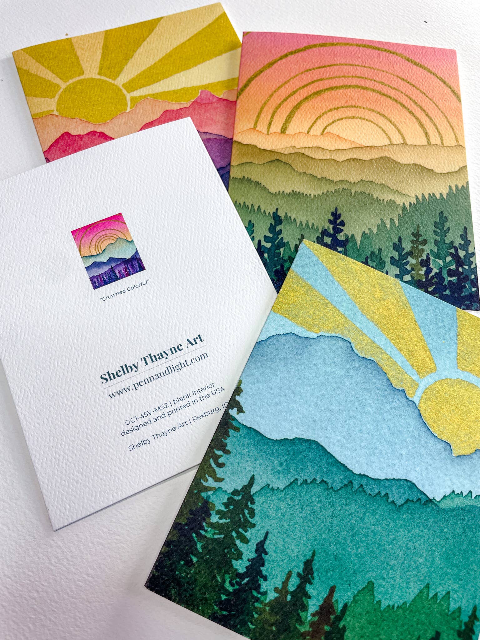 Shelby Thayne Art - Wholesale Everyday Greeting Card - Rainbow Mountain Sunshine – Greeting Card3
