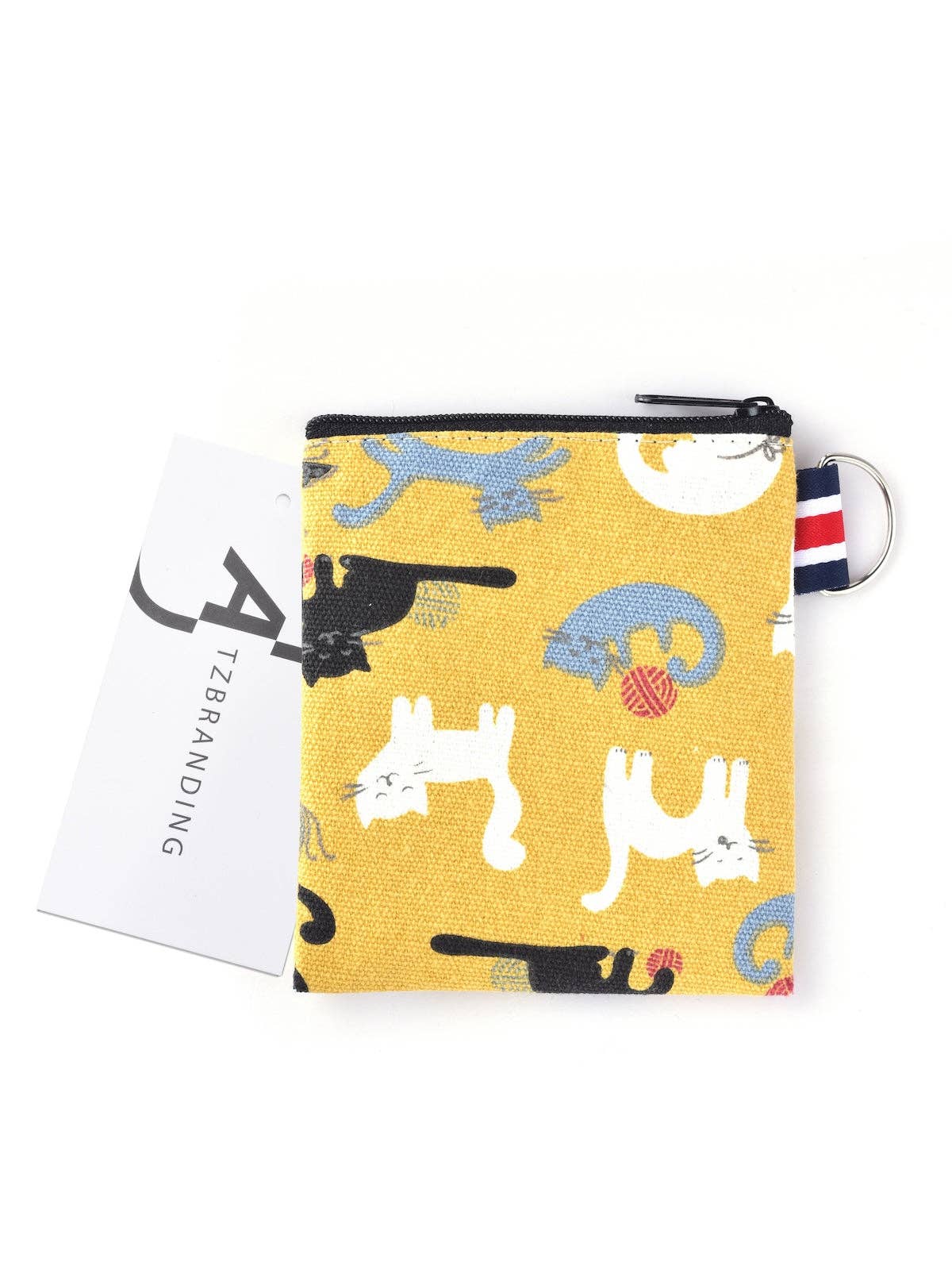 Funkyrel® Atzbranding Limited – Porta-moedas - Mulher por atacado – Cosbai - Porta-moedas com padrão de gatos em lona3