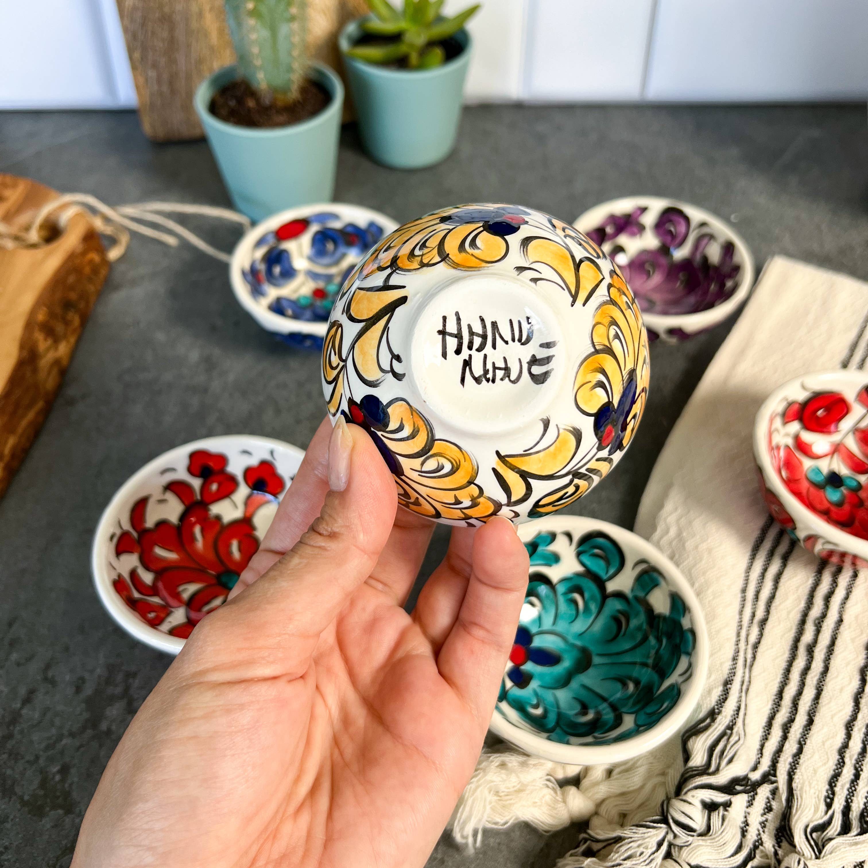 Umays Boho - Wholesale Bowl - Handpainted Ceramic Bowl, Cute Bowls, Trinket Dishes2