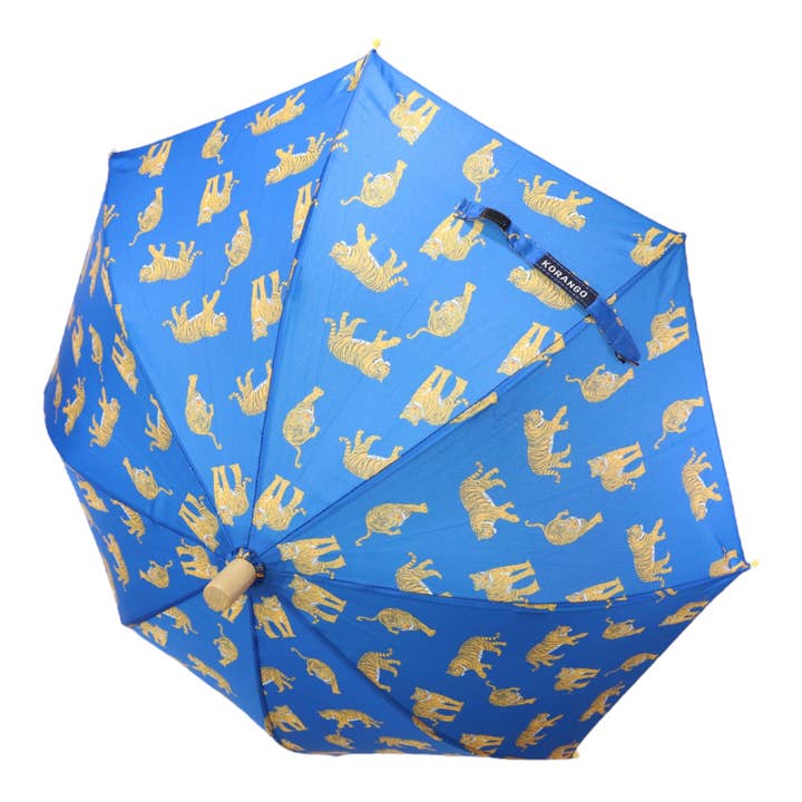 Korango Australia - Wholesale Umbrella - Kids - Tiger Print Umbrella Blue