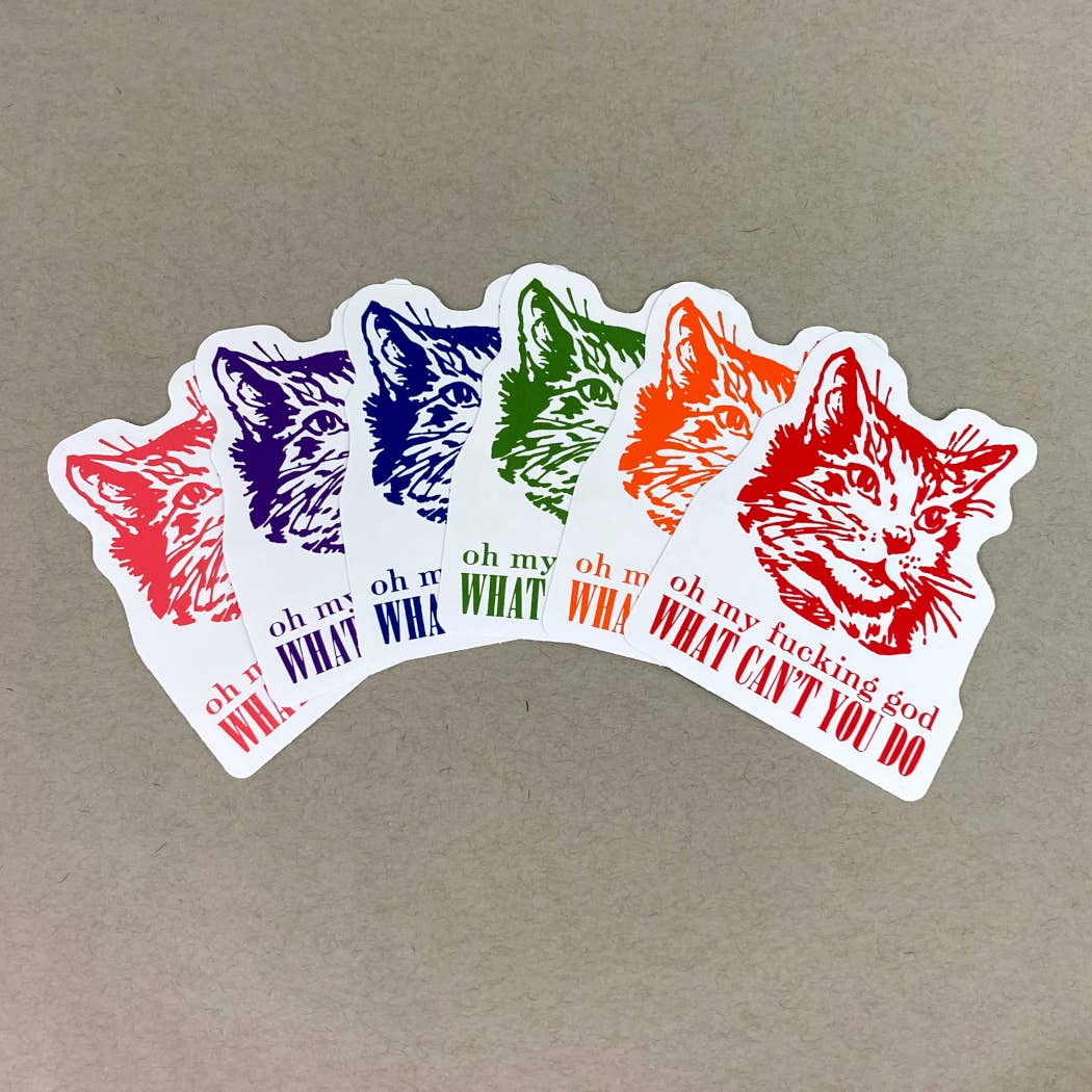 Rx Letterpress - Wholesale Sticker - OMFG, What Can’t You Do? [Explicit] | Funny Vinyl Sticker1