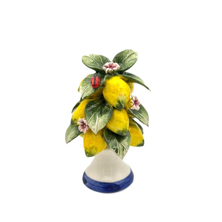 CS100 Cascada de limones en cerámica - H14cm Hecho en Italia para venta al por mayor de LUEM ART ceramiche e porcellane di Capodimonte Made In Italy