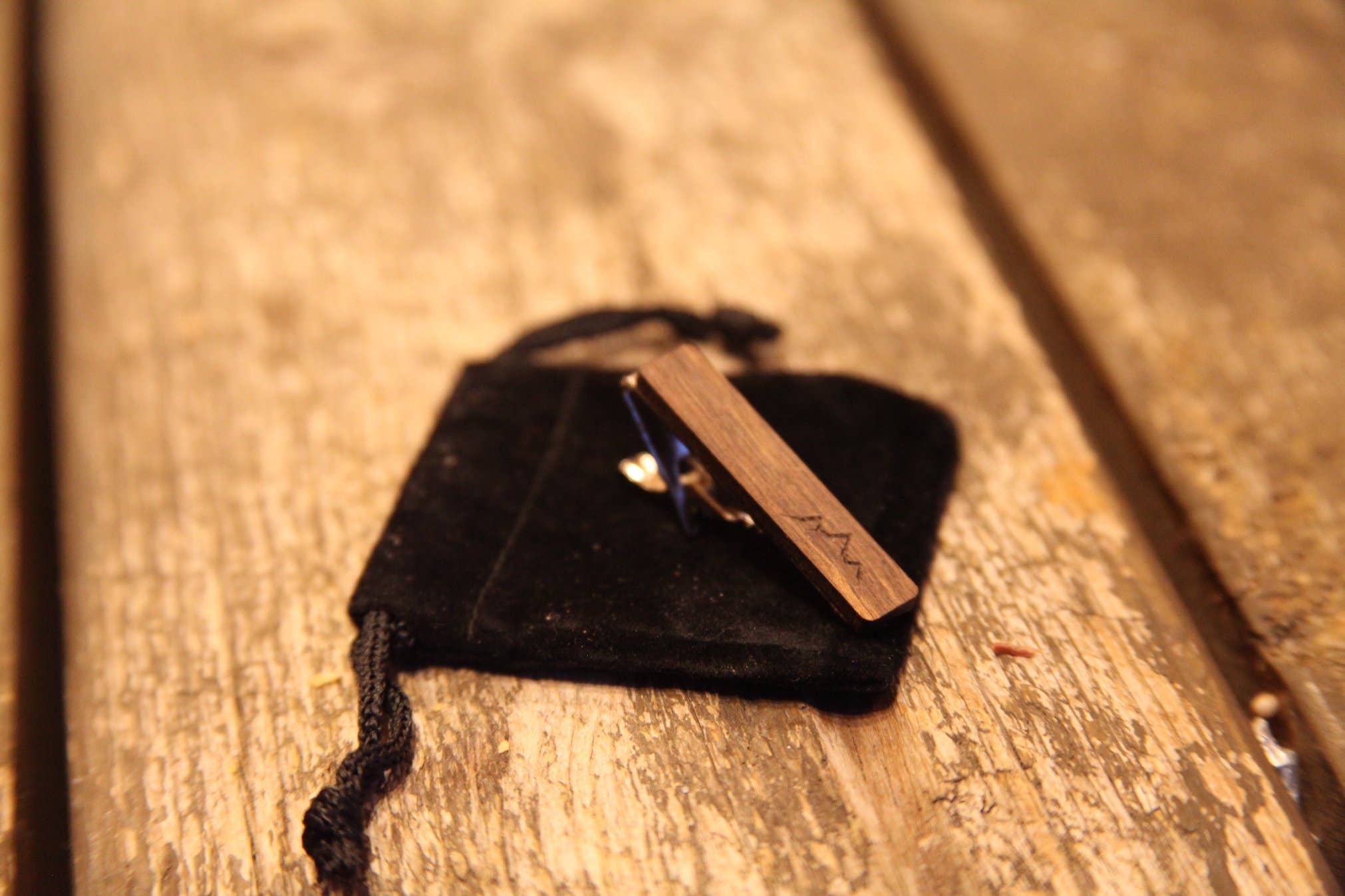 Wood Leon – wholesale Slipsklämma - Herr – Trä Tie Clip - Mountain6