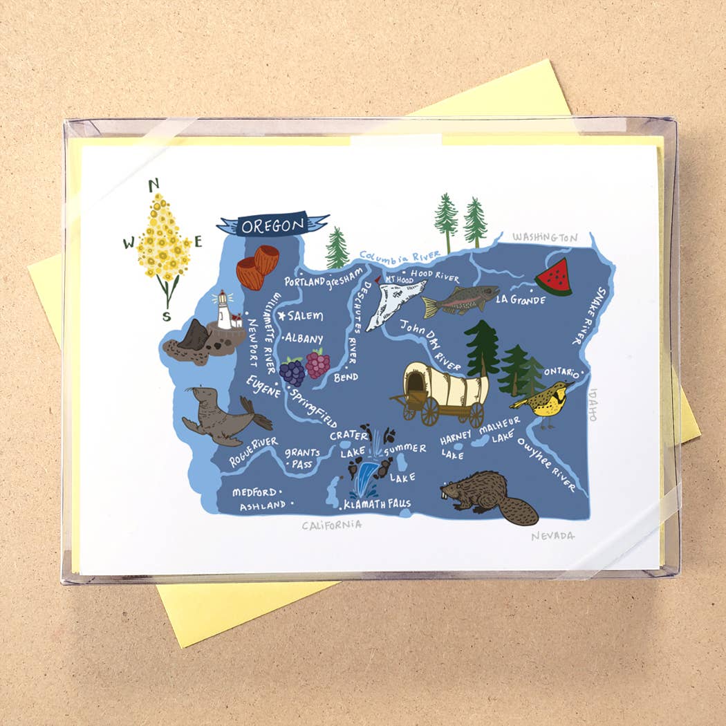 Allport Editions - Wholesale Briefpapier/indexkaartenset - Hallo USA Boxed Card-serie - ALLE 50 STATEN HIER!51