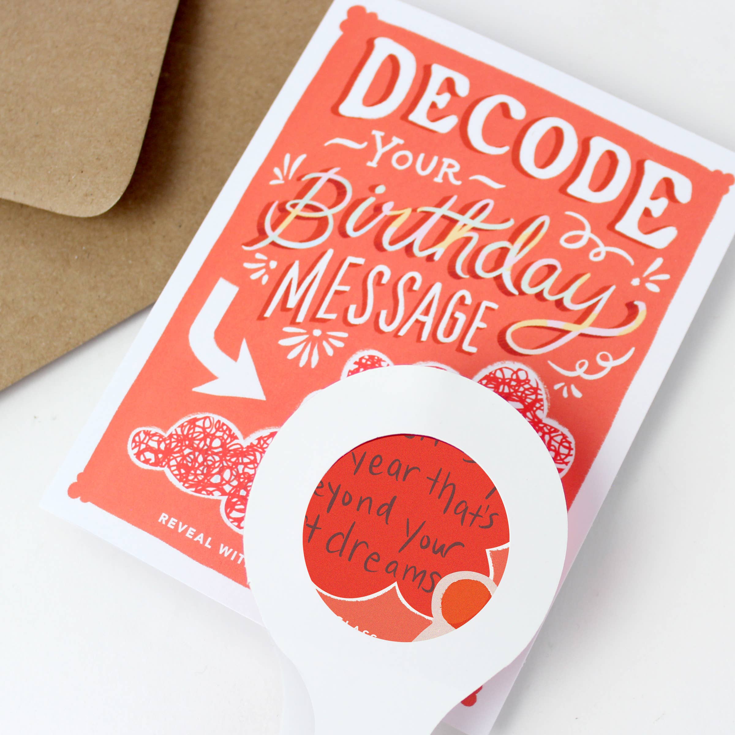 Inklings Paperie - Wholesale Birthday Card - Decoder Card - Birthday Cloud2