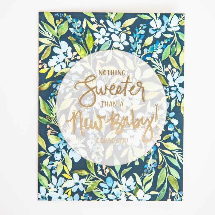 Nothing Sweeter than a New Baby Card - Gold Foil for wholesale by Create Joy Project