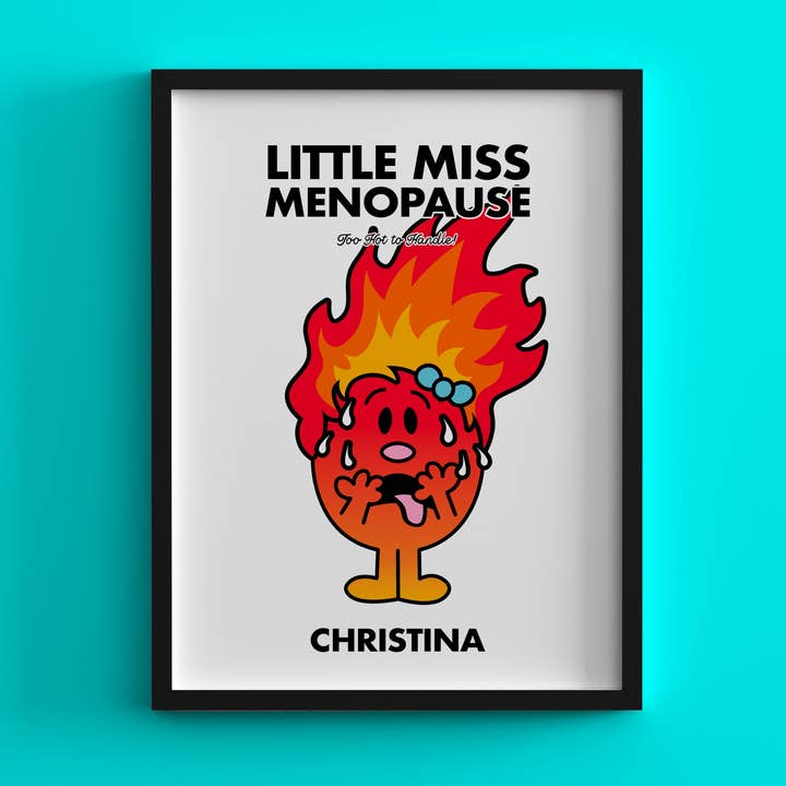 Little Miss Menopause Personalised Print for wholesale by Fighty Pants.