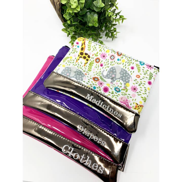 OMMO Designs – wholesale Blötväska - Barn och baby – Personlig Present För Flicka Stor Dragkedja Våt Bag Strandväska Med Dragkedja Liten Dragkedja Pouch Anpassade Valentines Present