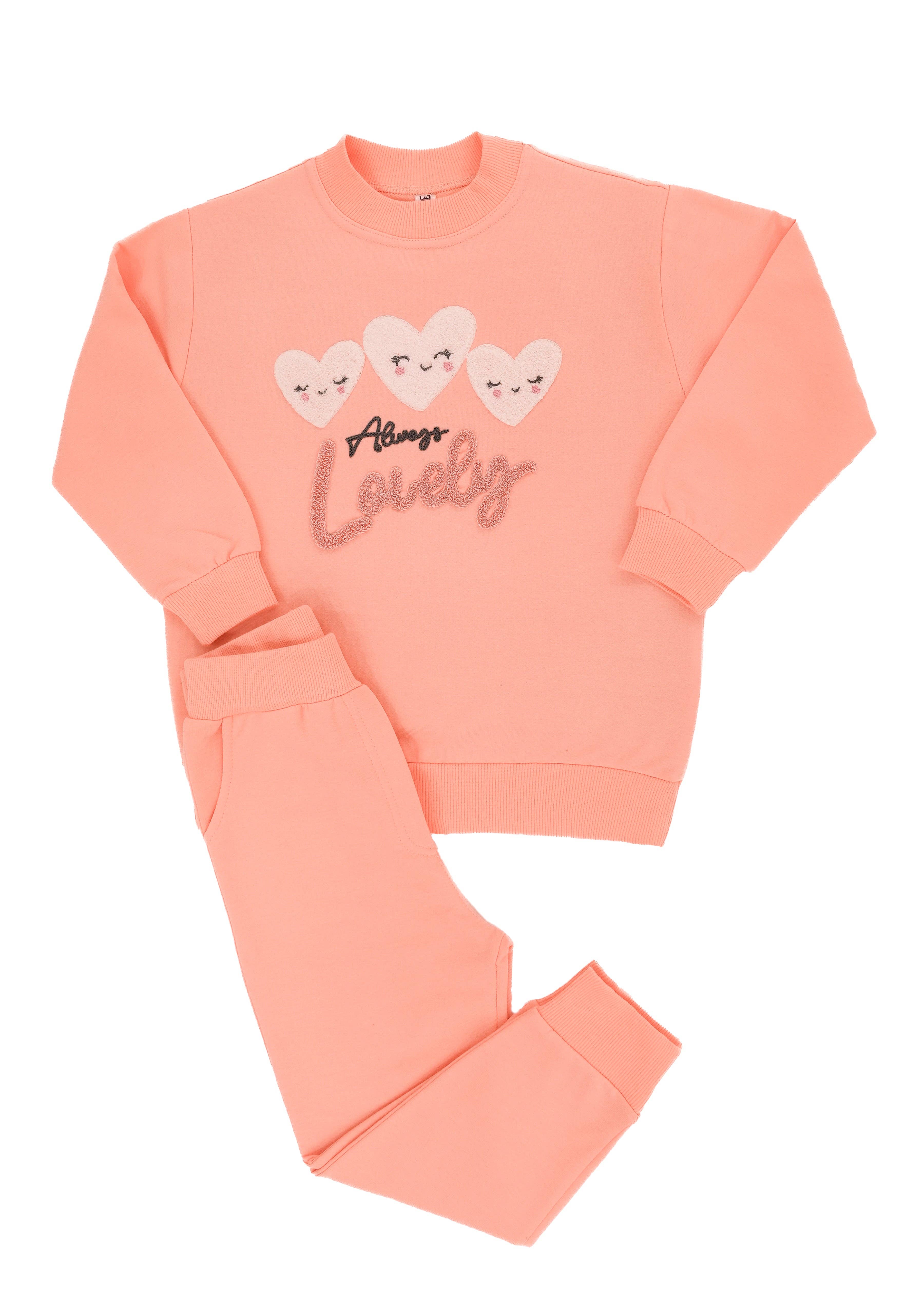 Dreamline - Wholesale Top & Pant Set - Kids - Girls Crewneck & Joggers Set "Lovely"0