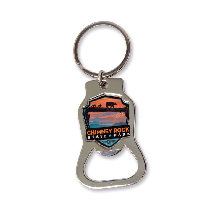 Chimney Rock SP Björnövergång Emblem Flasköppnare Nyckelring för wholesale av Tourist Courts
