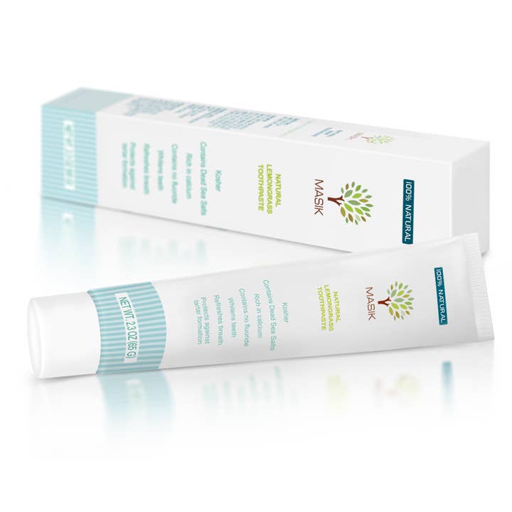 Masik Lemongrass Toothpaste w/Dead Sea Salt, Made in Israel for wholesale by Bussani