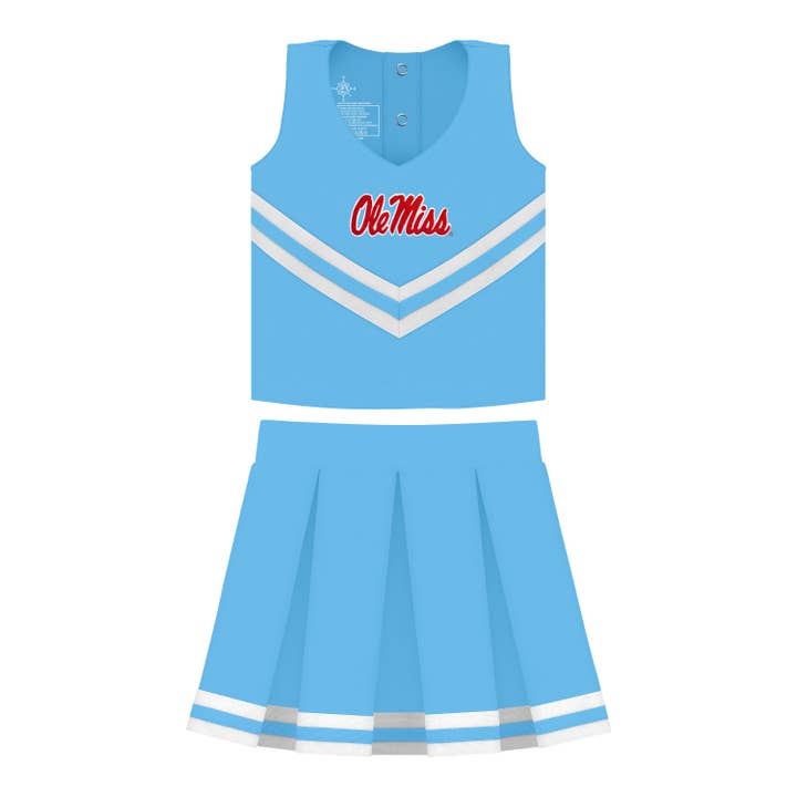Creative Knitwear - Wholesale Athletic Dress - Kids - Ole Miss Rebels Girls 3-Piece Cheer Dress2