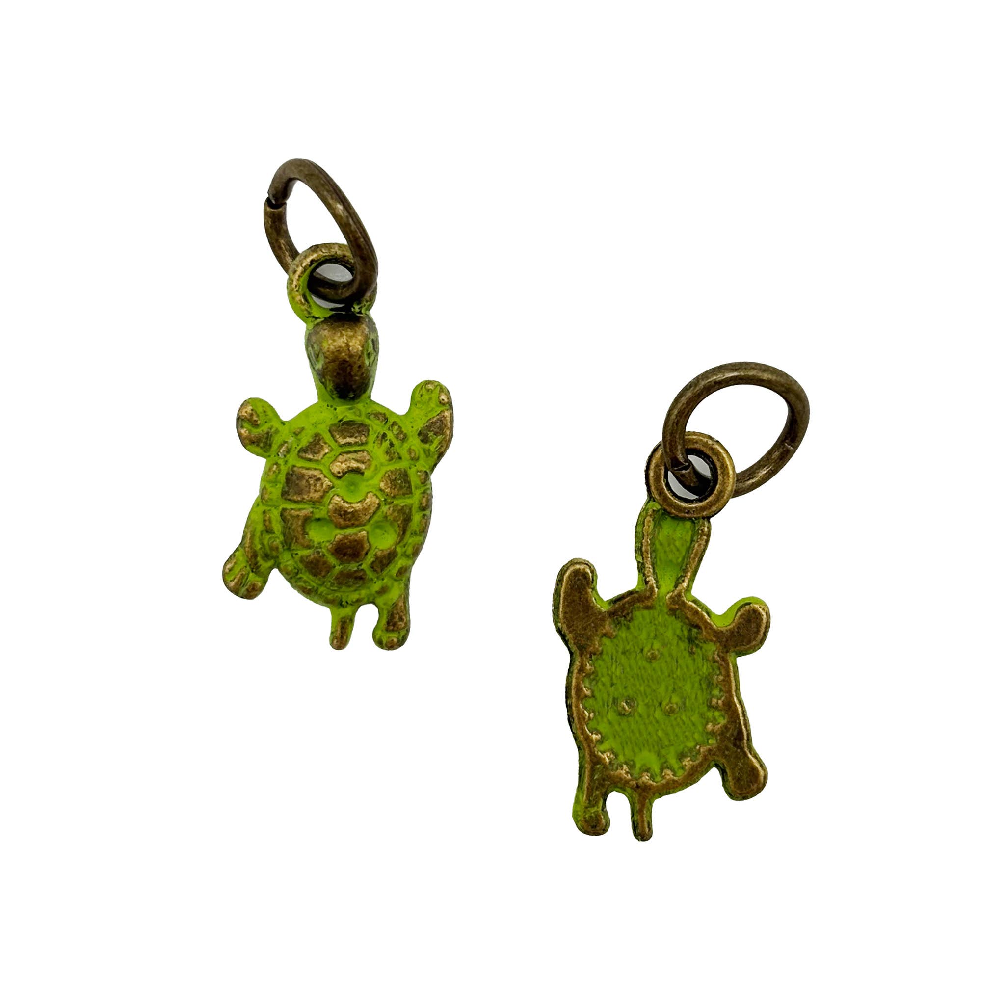 Gleeful Peacock - Wholesale Individual Charm/Pendant - Turtle Charm Bracelet, Necklace, or Charm Only1