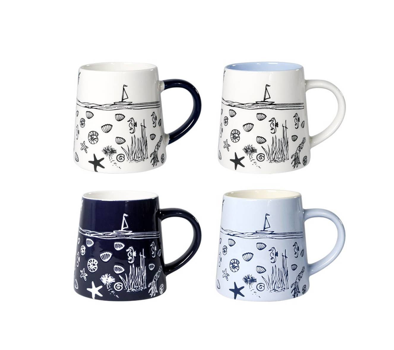 STP - Vente Tasse à café - Mug Assorti en Profonde Mer 390ml (4 designs)0