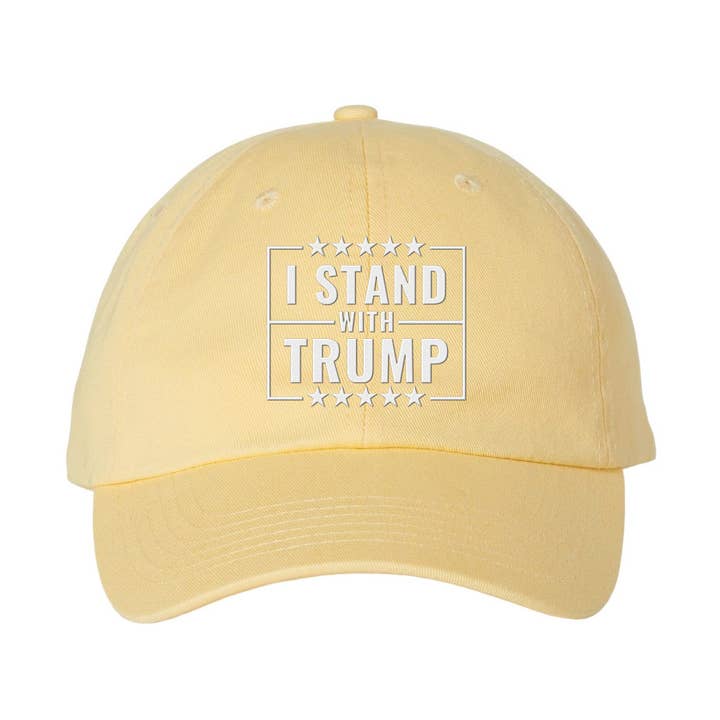 I Stand With Trump 2024 Embroidered Dad Hat for wholesale by God And Glory Gifts