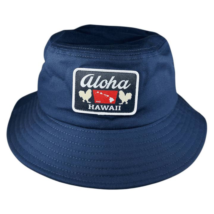 Soley Aloha - Wholesale Bucket Hat - Unisex - HAWAII ANXD Navy Bucket Hat
