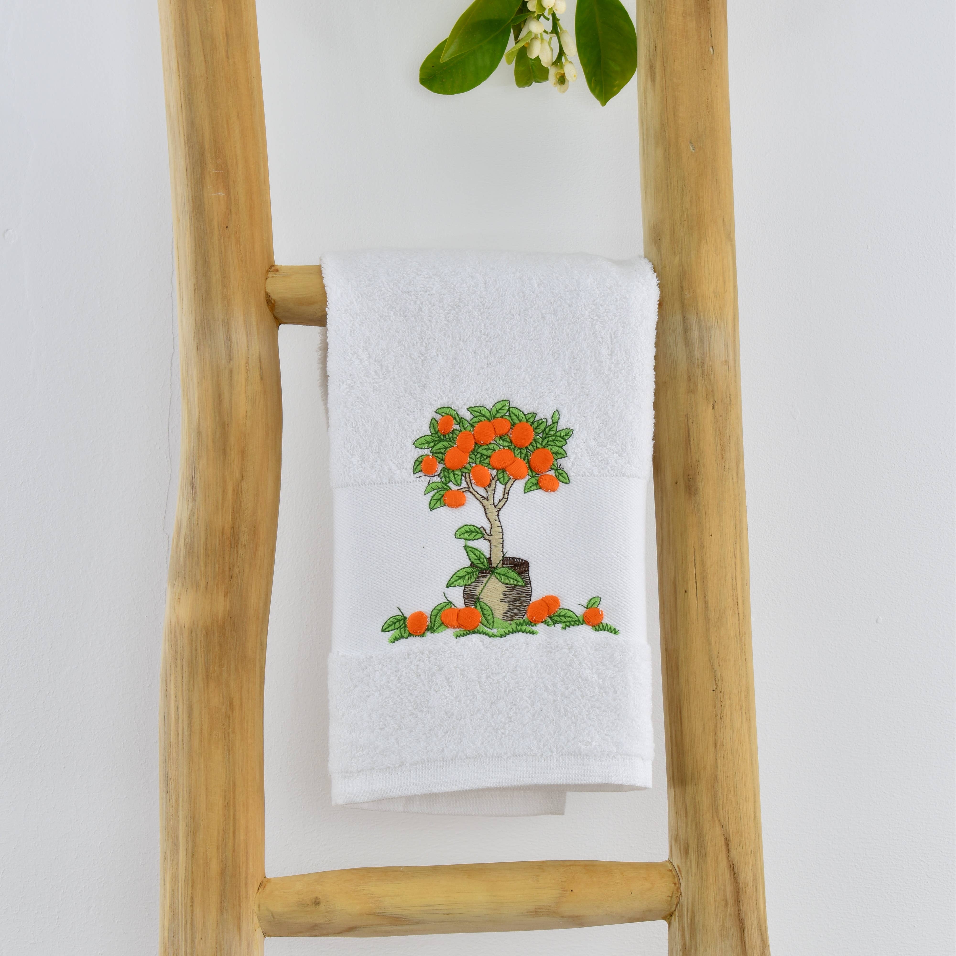 Nordlinen - Wholesale Tea Towel - Orange Tree Embroidered Cotton Tea Towels - Dishcloth4