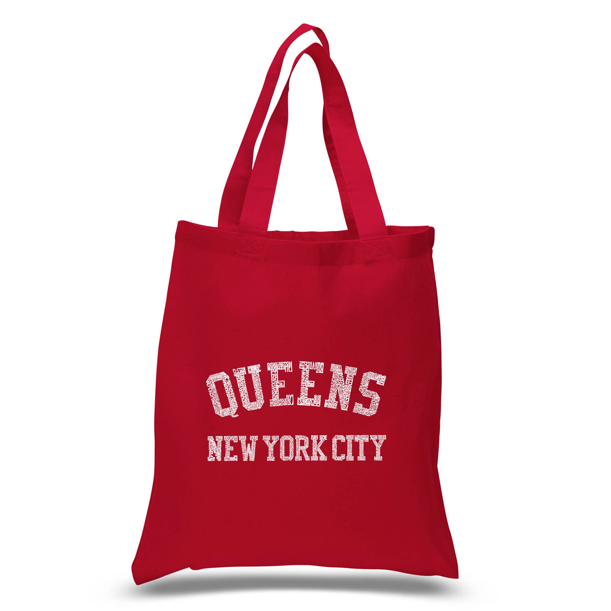 LA Pop Art - Wholesale Tote Bag - Unisex - LA Pop Art Word Art Tote Bag -NEIGHBORHOODS IN QUEENS, NY10