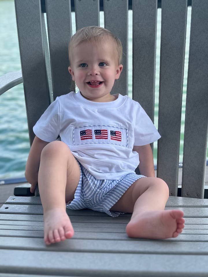 AMERICA SMOCKED SET for wholesale by Beck & Gray