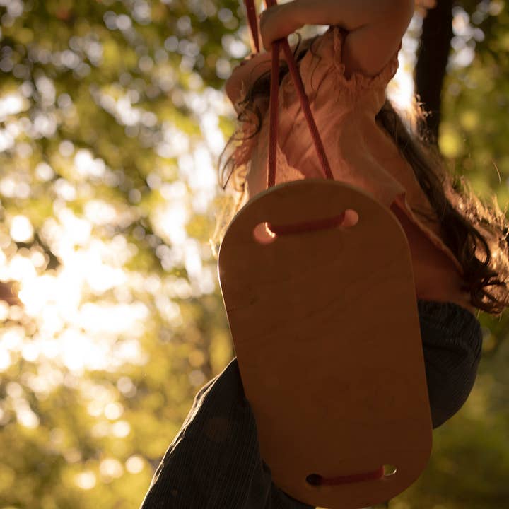 Babai – Großhandel Holzspielzeug – Kinder – Babai Kinder-Holzschaukel mit Baumwollseil11