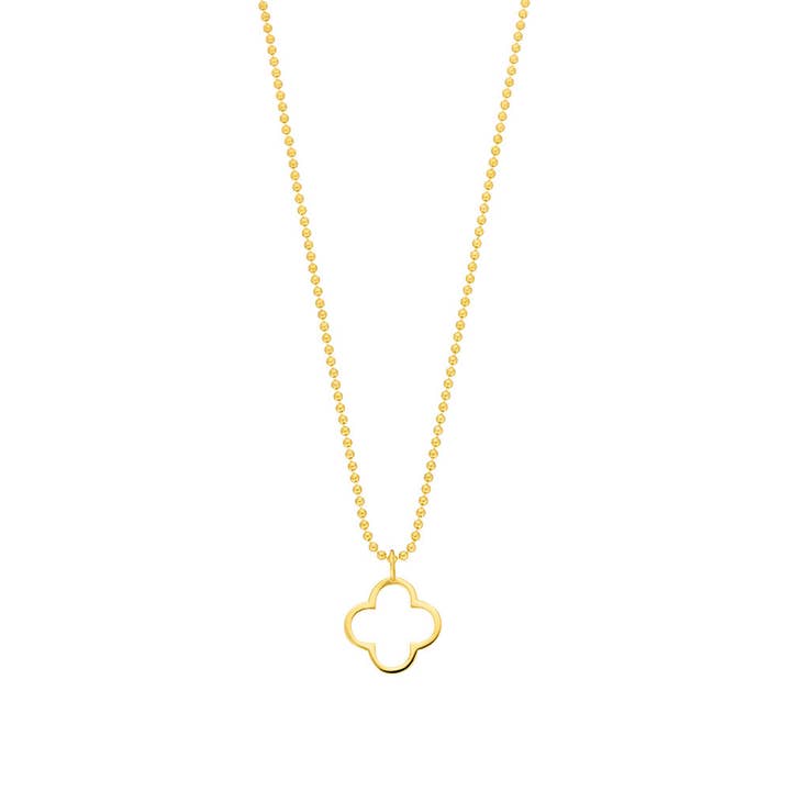 Leaf Jewelry - Wholesale Pendant/Charm Necklace - GENTLE CLOVER 14K yellow gold necklace2