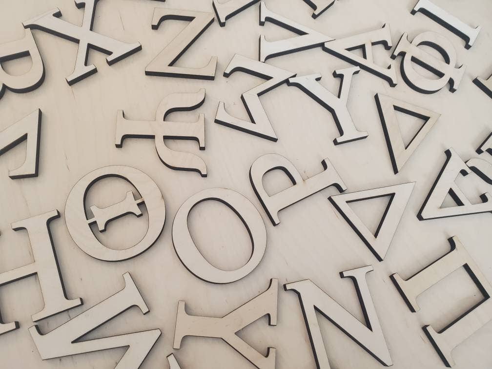 Char & Beam - Wholesale Craft Supplies - Mix & Match Greek Wood Letters, Sorority Paddle Letters6