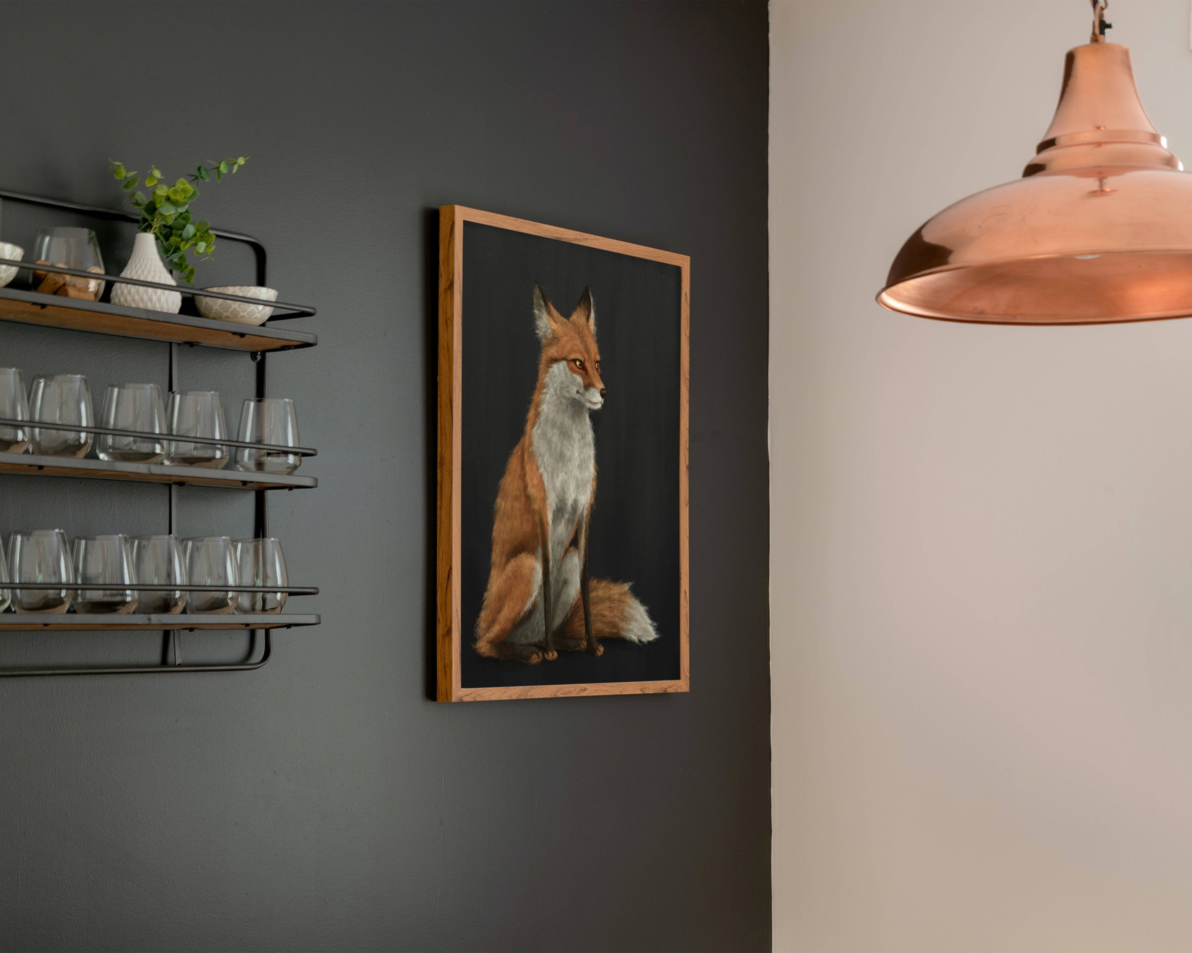 The Ugly Cat Studio - Wholesale Art Print - Red Fox Fine Art Print - Black Edition25