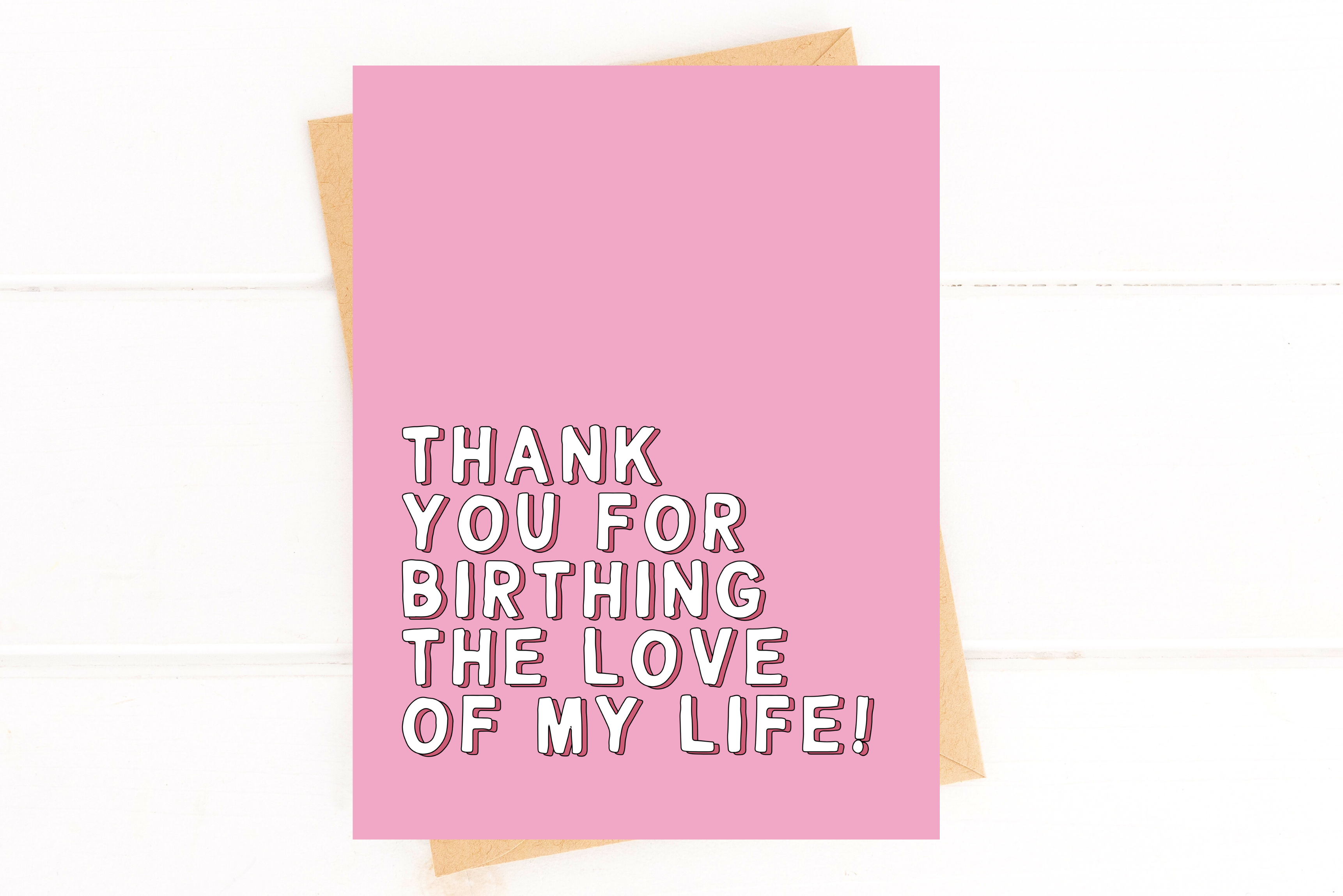 Five Dot Post - Wholesale Mother's Day Card - Mother-in-Law Mother's Day Card Thanks For Birthing My Love1